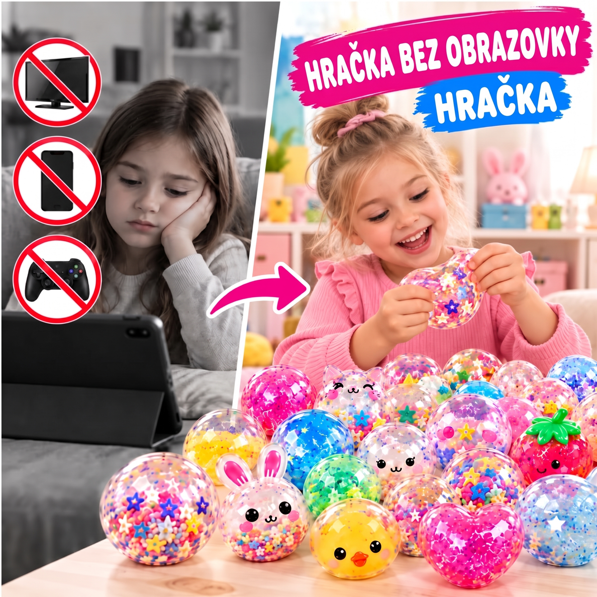 Nano Tape Bubble Squishies – Kreativní 41dílná sada (4+ let)