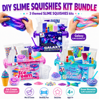 57dílná MEGA sada SLIME SQUISHIES | Galaxie, Mořská víla a Zmrzlina (4+ roky)