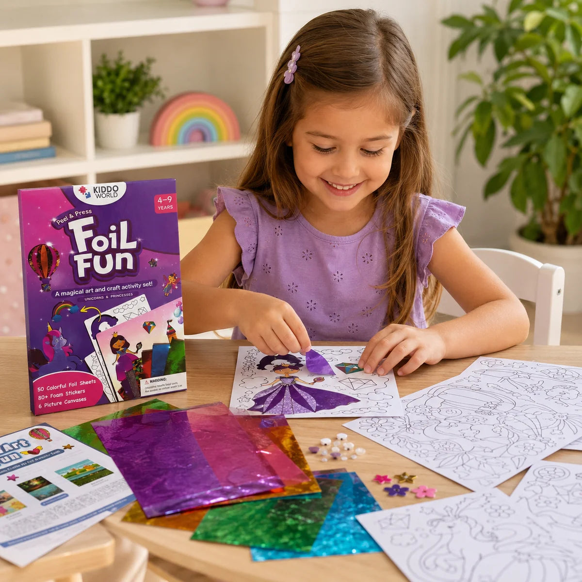 Kreativní balíček Bubble Squishies + Foil Fun Jednorožci a princezny, obrázek 3