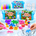 Magic Water Squishies – 3× kreativní sada na výrobu 3D figurek | Mořský svět, Farma a Džungle | 3+ roky