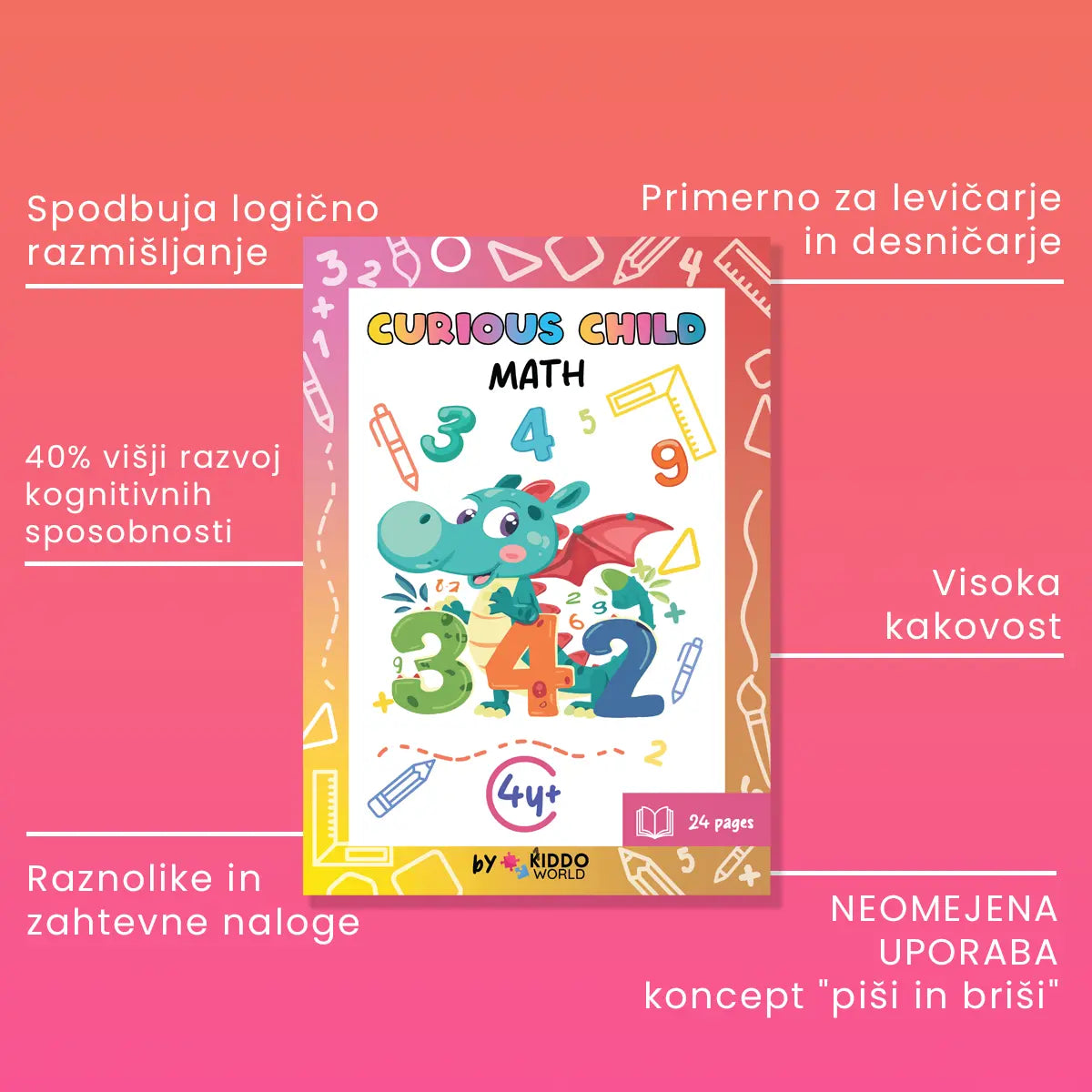 Pracovní sešit pro zvídavé děti: Matematika (od 4 let)