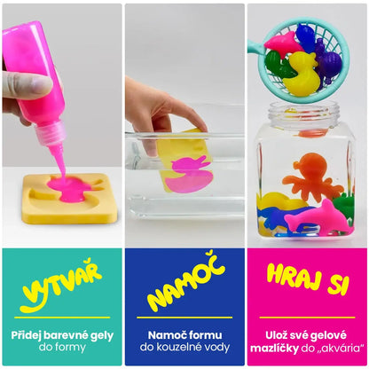 Kouzelná vodní stvoření s TŘPYTKAMI | Mořský svět | 4, 8 a 12 barev | pro děti 3+