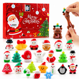 Vánoční Squishy adventní kalendář – 24 tajemných squishy hraček (3+ roky)