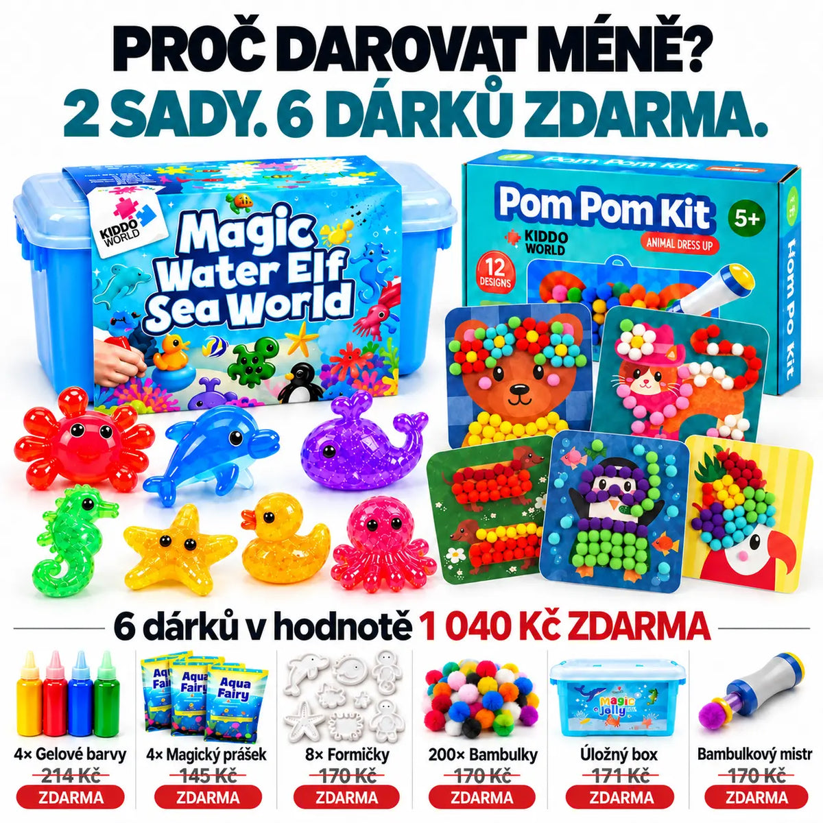 Velký kreativní balíček I 2 sady + 6 dárků ZDARMA, obrázek 1