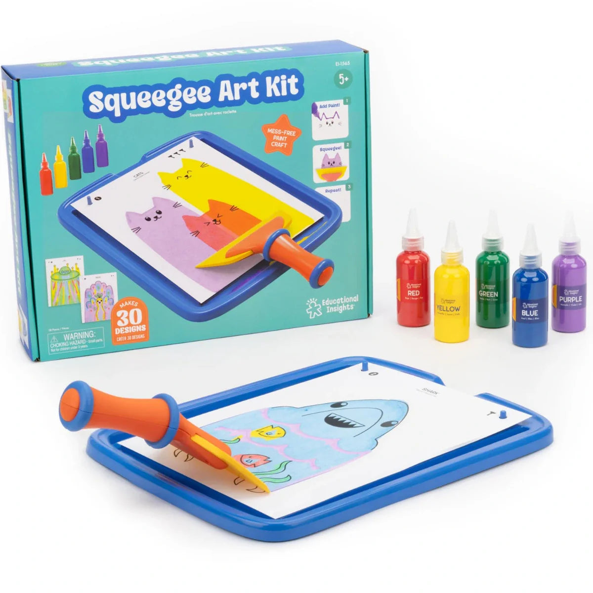 Squeegee Art – duhové malování stěrkou bez štětců a nepořádku! (5+ let)