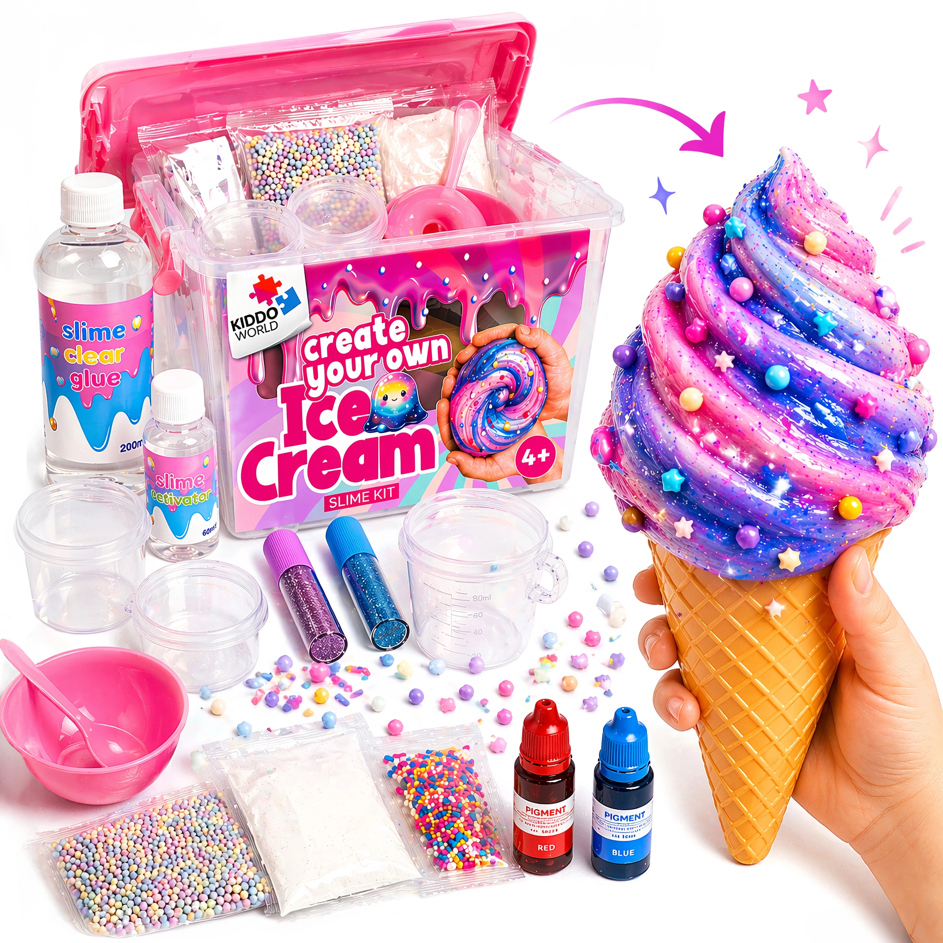 Ice Cream Slime – vytvoř sliz, který vypadá a voní jako opravdová zmrzlina! (4+ roky)