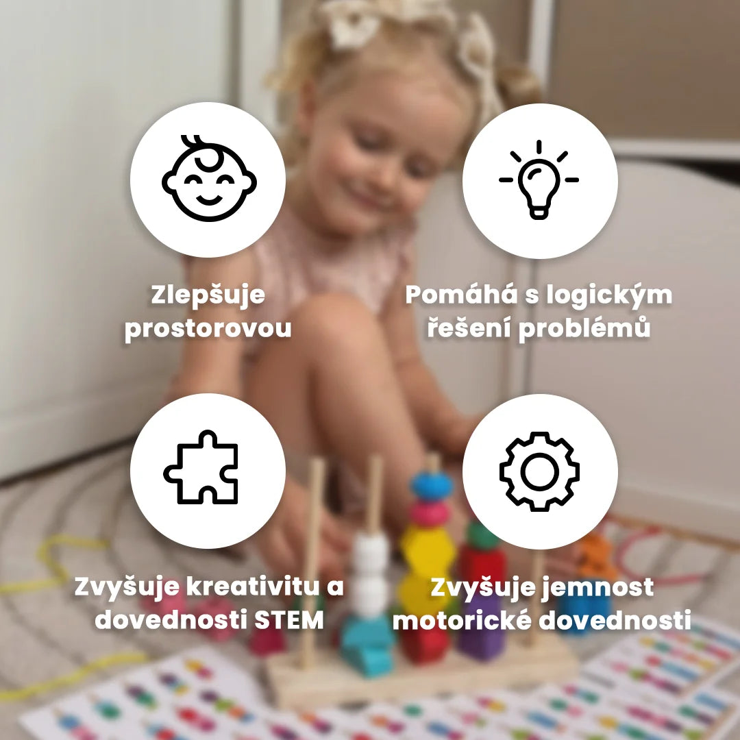 Montessori dřevěná desková hra