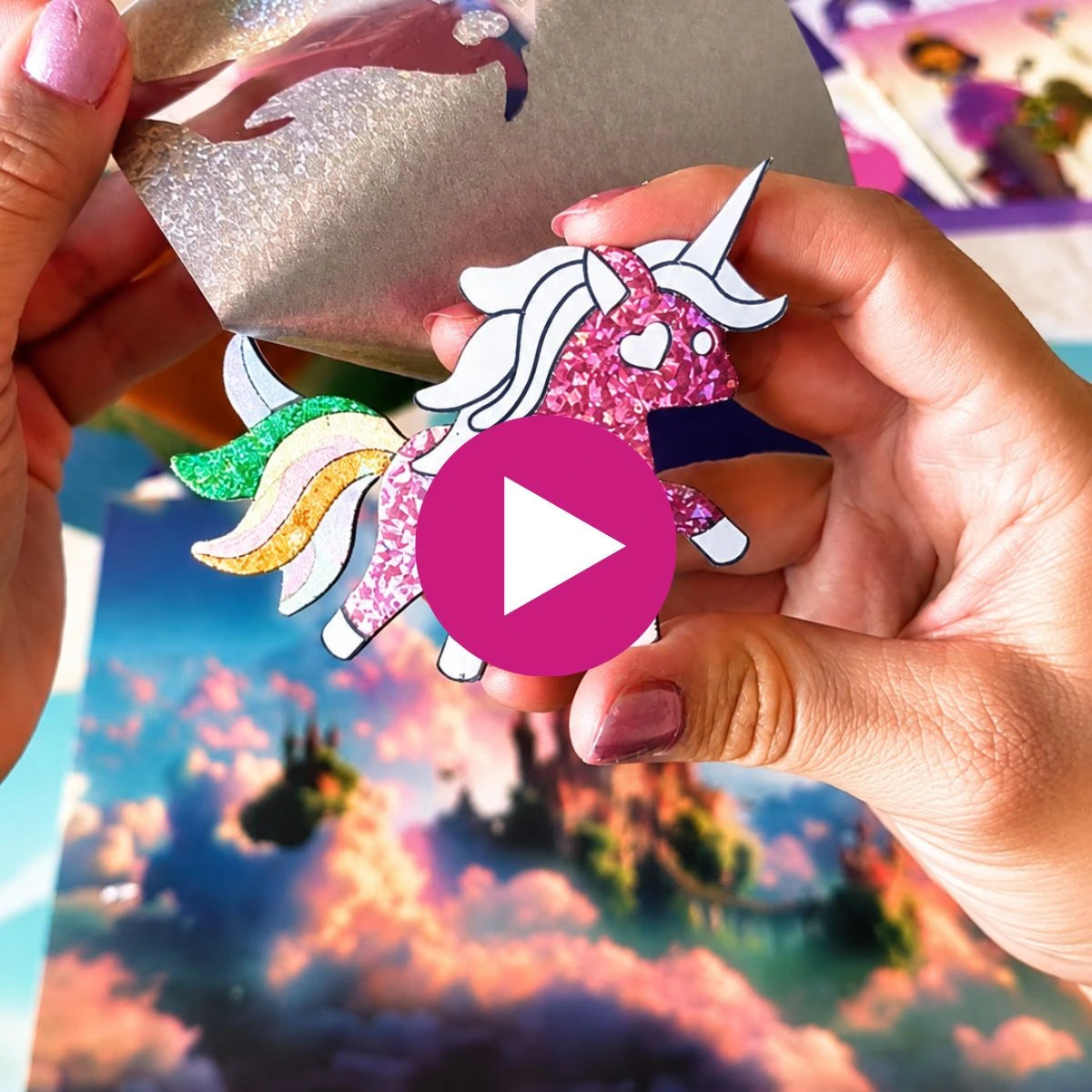 Foil Fun: Jednorožci a princezny – třpytivé pohádkové obrázky bez nepořádku! (4+ roky)